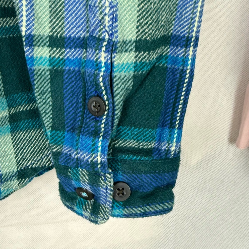 Cotopaxi Mero Flannel Shirt Womens Blue Plaid Organic Cotton Heavyweight - Picture 6 of 7